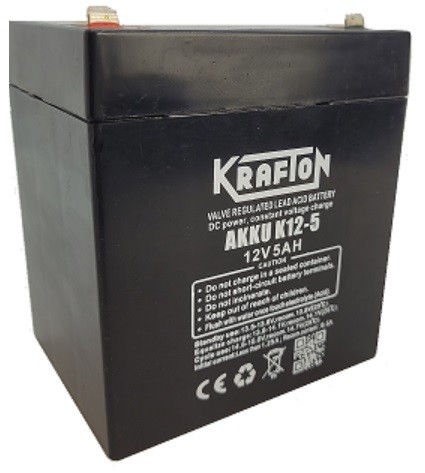 Krafton K12-5 12V 5Ah zárt ólomsavas akkumulátor