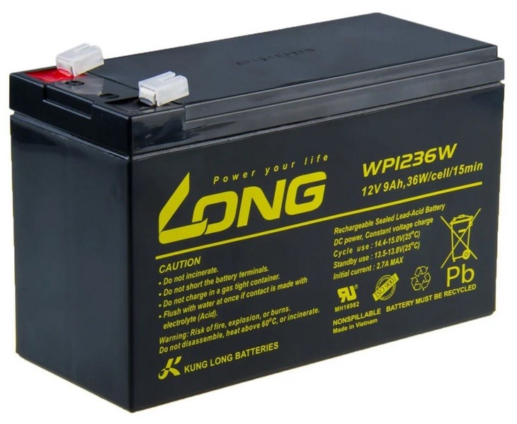 Long WP1236W 12V 9Ah zárt ólomsavas akkumulátor
