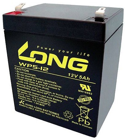 Long WP5-12 12V 5Ah zárt ólomsavas akkumulátor