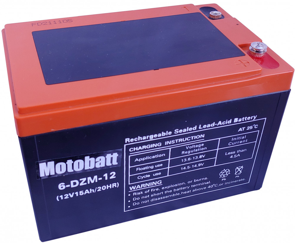 MotoBatt 6-DZM-12 12V 15Ah elektromos kerékpár akkumulátor