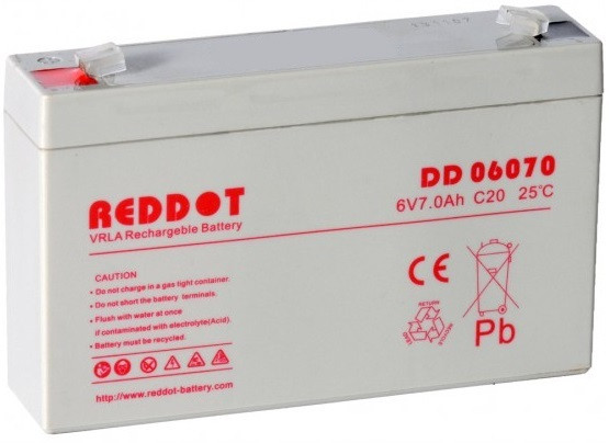 Reddot DD06070 6V 7Ah zárt ólomsavas akkumulátor