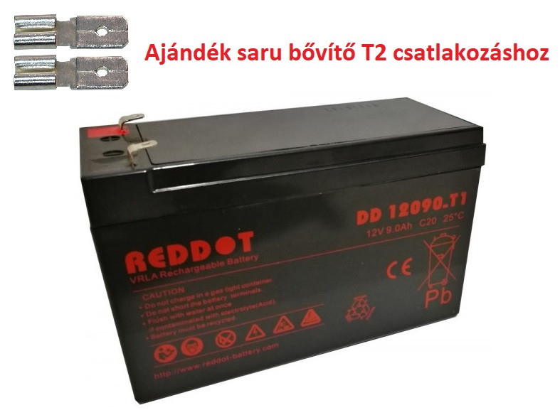 Reddot 12V 9Ah DD12090 zárt ólomsavas akkumulátor