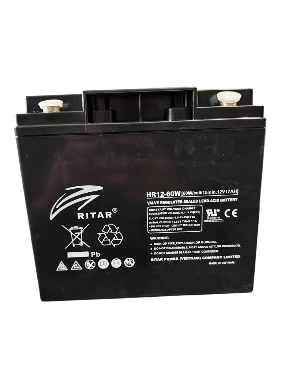 Ritar 12V 17Ah HR12-60W Highrate zárt ólomsavas zselés akkumulátor