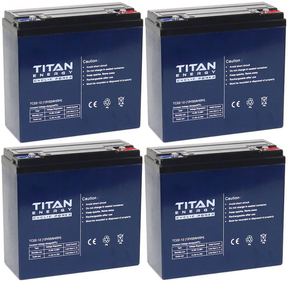 Titan Energy TC22-12 48V 22Ah ciklikus elektromos kerékpár akkumulátor