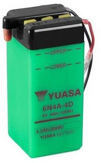 YUASA 6N4A-4D 6V 4Ah sav nélküli száraz motor akkumulátor
