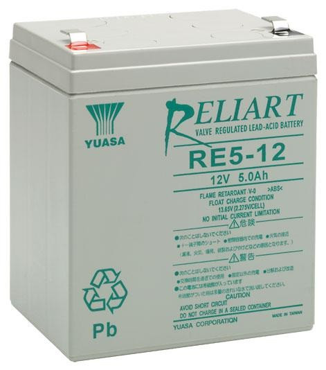 Yuasa 12V 5Ah RE5-12 F2 Highrate zárt ólomsavas zselés akkumulátor
