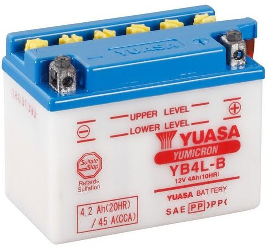 YUASA YB4L-B 12V 4Ah 45A sav nélküli száraz motor akkumulátor